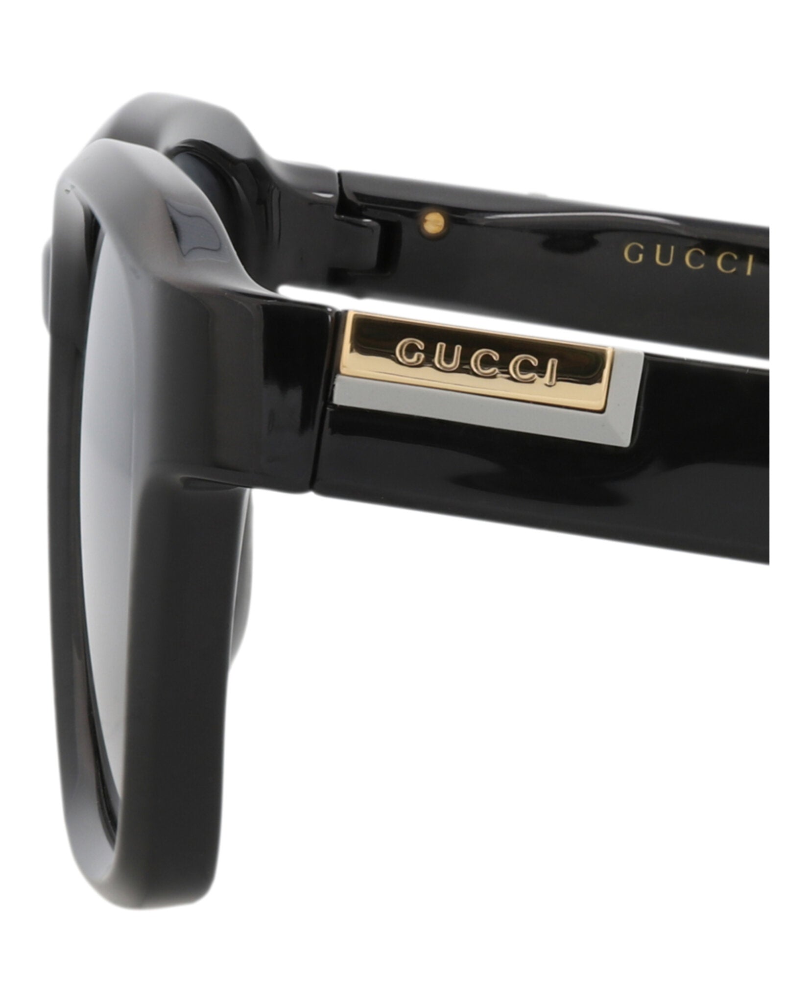 Gucci Gucci Mens Square/Rectangle Black Black Grey Fashion Designer Eyewear