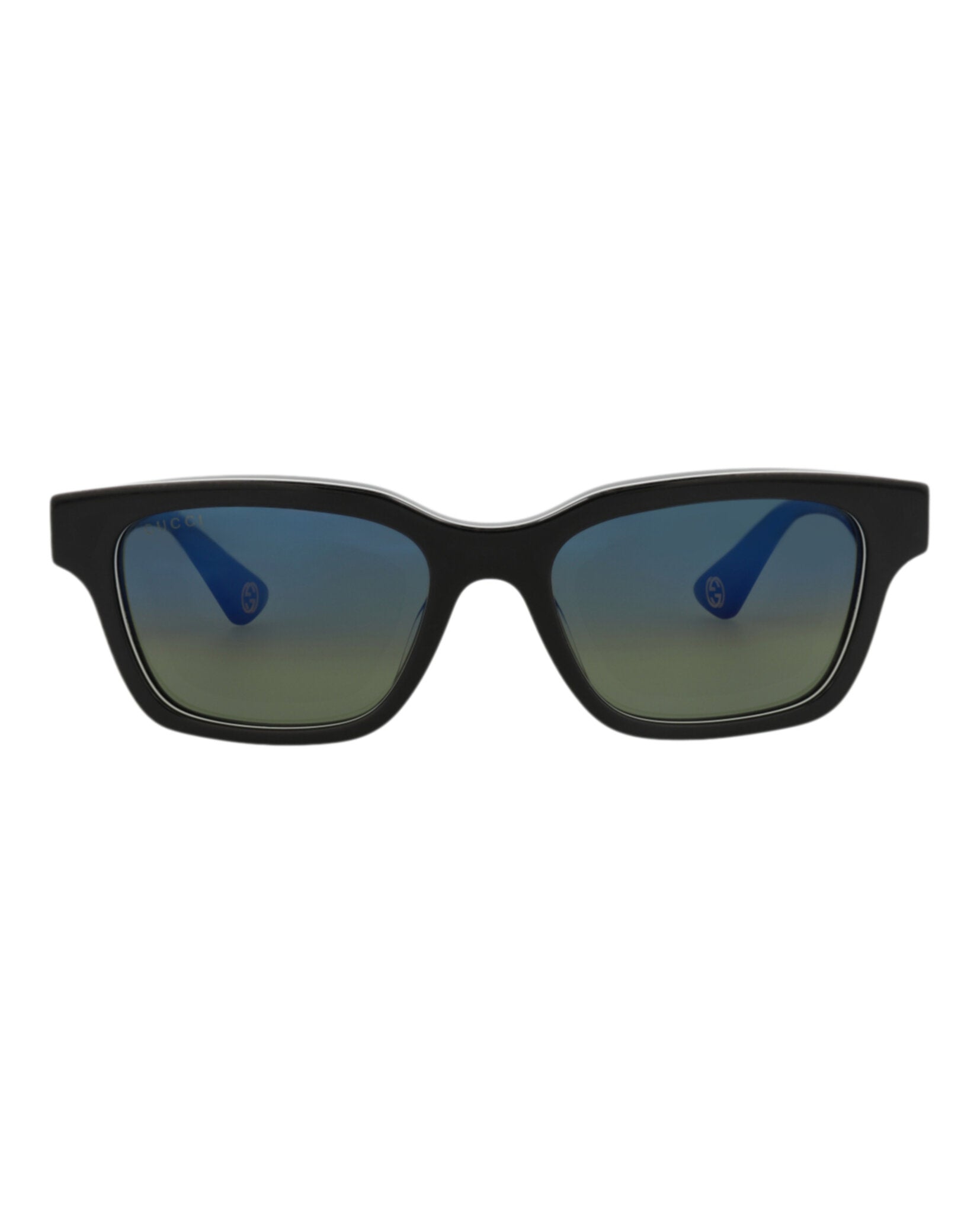 Gucci Mens Square/Rectangle Black Grey Blue Fashion Designer Eyewear