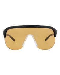 Gucci Gucci Mens Shield/Wrap Black Black Orange Fashion Designer Eyewear