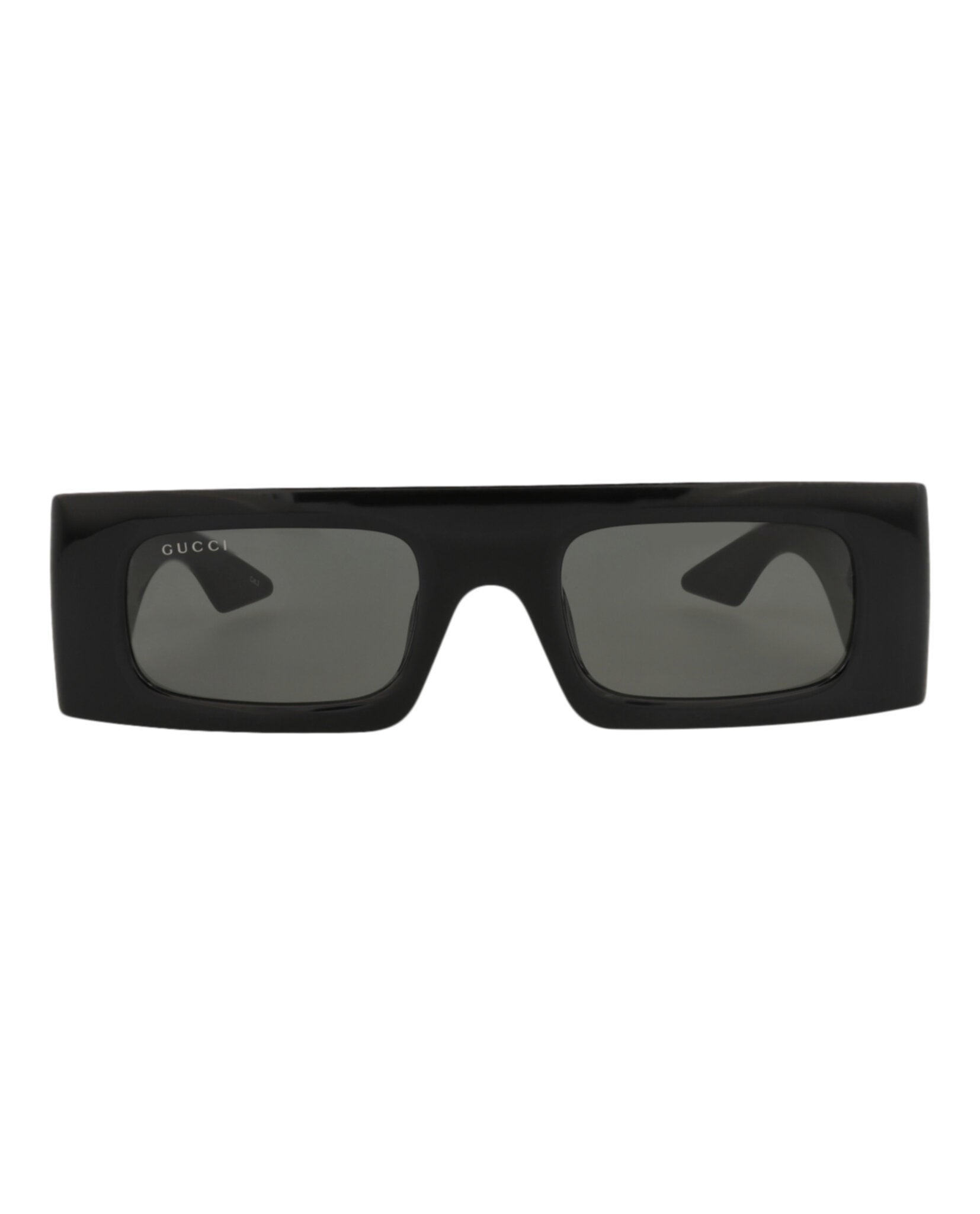 Gucci Womens Shield/Wrap Black Black Grey Fashion Designer Eyewear