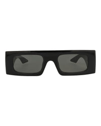 Gucci Womens Shield/Wrap Black Black Grey Fashion Designer Eyewear