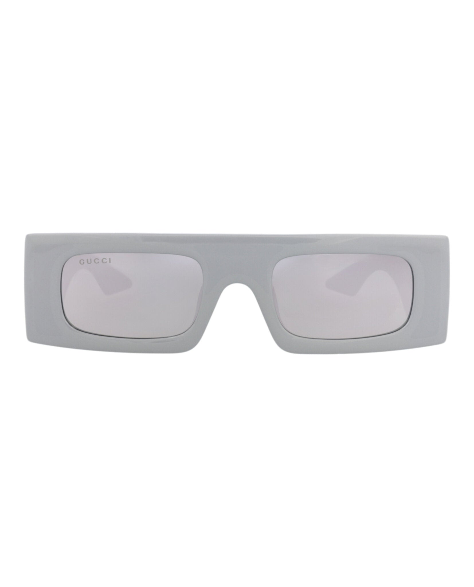 Gucci Gucci Womens Shield/Wrap Silver Silver Silver Fashion Designer Eyewear