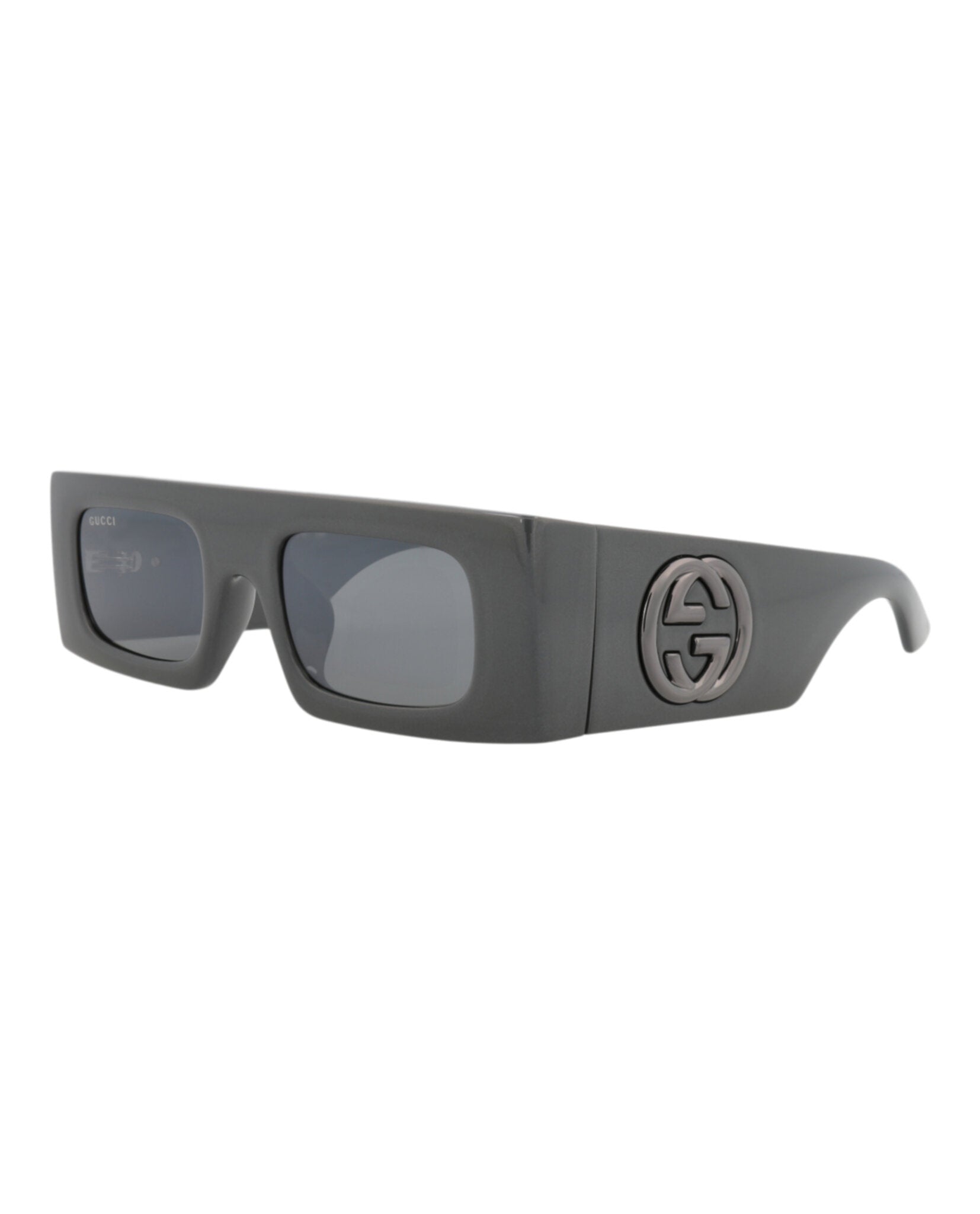 Gucci Womens Shield/Wrap Grey Grey Grey Fashion Designer Eyewear