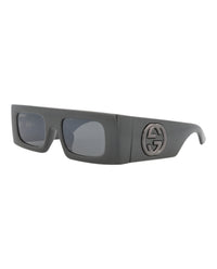 Gucci Womens Shield/Wrap Grey Grey Grey Fashion Designer Eyewear