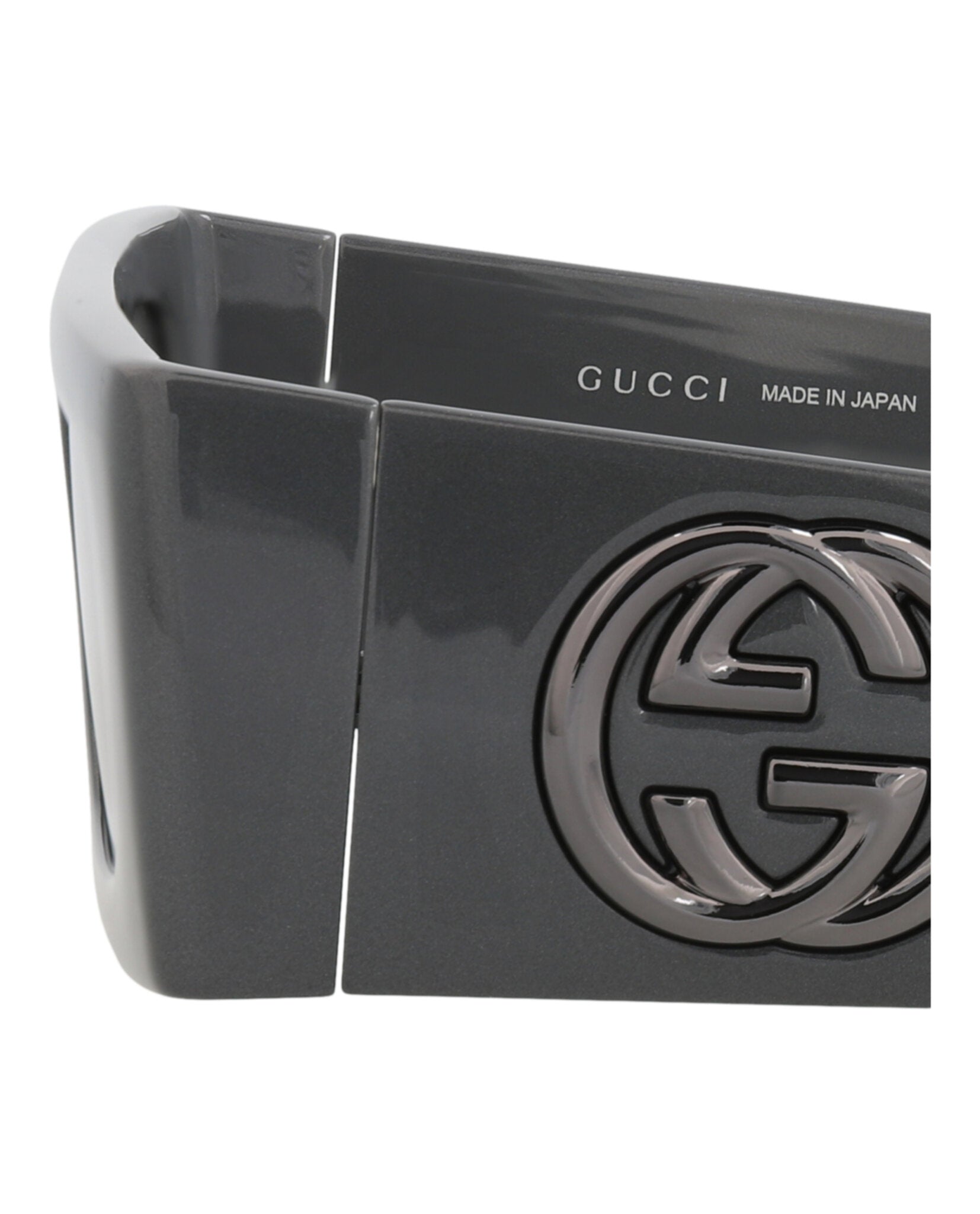 Gucci Womens Shield/Wrap Grey Grey Grey Fashion Designer Eyewear