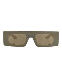 Gucci Gucci Womens Shield/Wrap Green Green Brown Fashion Designer Eyewear