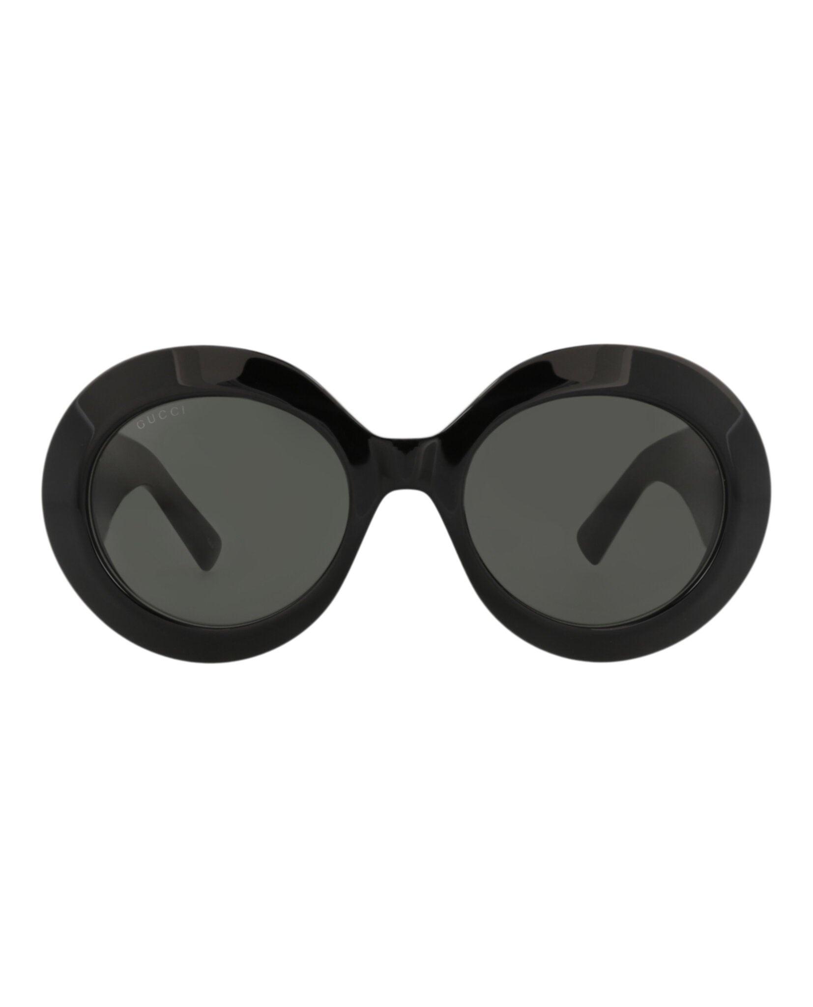 Gucci Womens Round/Oval Black Black Grey Fashion Designer Eyewear
