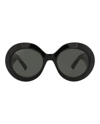 Gucci Womens Round/Oval Black Black Grey Fashion Designer Eyewear