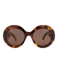 Gucci Womens Round/Oval Havana Havana Brown Fashion Designer Eyewear
