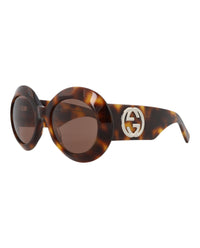 Gucci Womens Round/Oval Havana Havana Brown Fashion Designer Eyewear