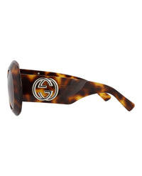 Gucci Womens Round/Oval Havana Havana Brown Fashion Designer Eyewear