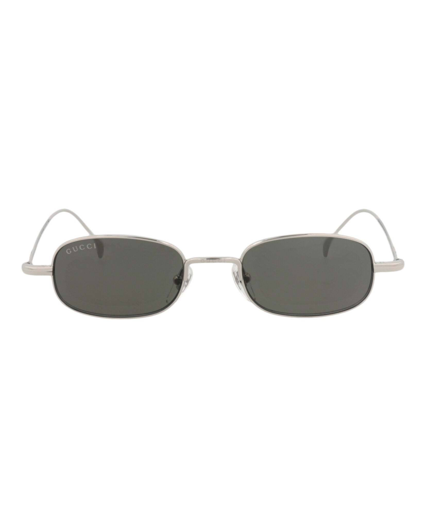 Gucci Gucci Mens Square/Rectangle Silver Silver Grey Fashion Designer Eyewear