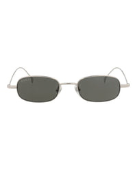 Gucci Gucci Mens Square/Rectangle Silver Silver Grey Fashion Designer Eyewear