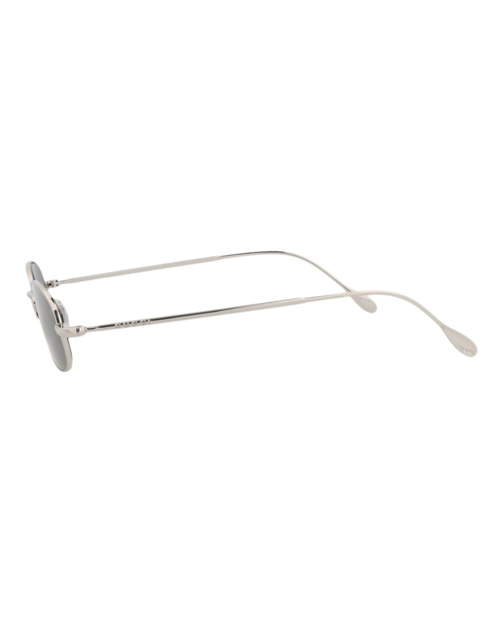 Gucci Gucci Mens Square/Rectangle Silver Silver Grey Fashion Designer Eyewear
