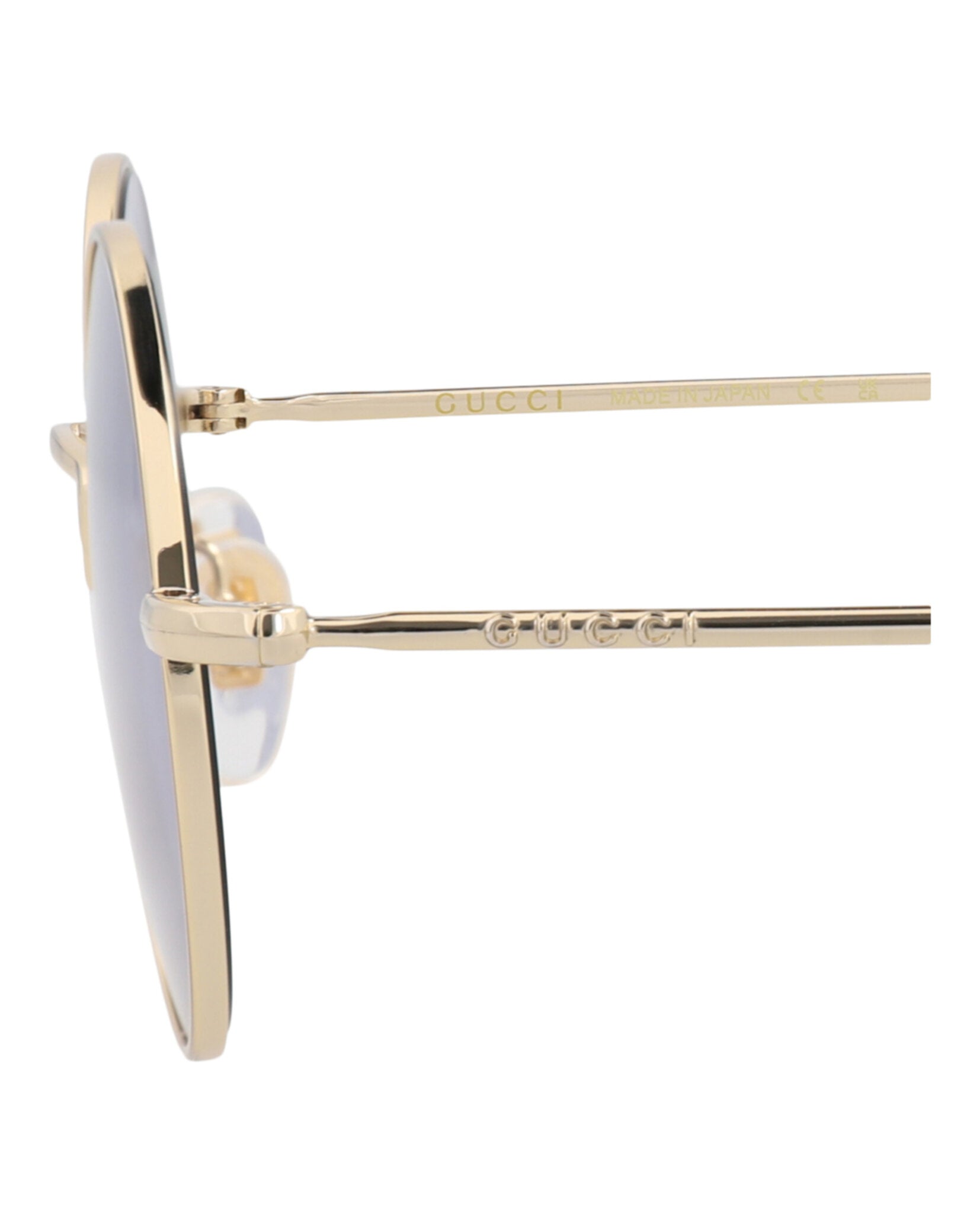 Gucci Womens Round/Oval Gold Gold Violet Fashion Designer Eyewear