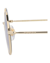 Gucci Womens Round/Oval Gold Gold Violet Fashion Designer Eyewear