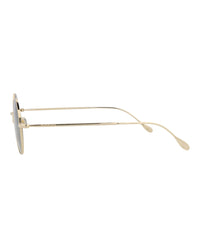 Gucci Gucci Womens Round/Oval Gold Gold Grey Fashion Designer Eyewear