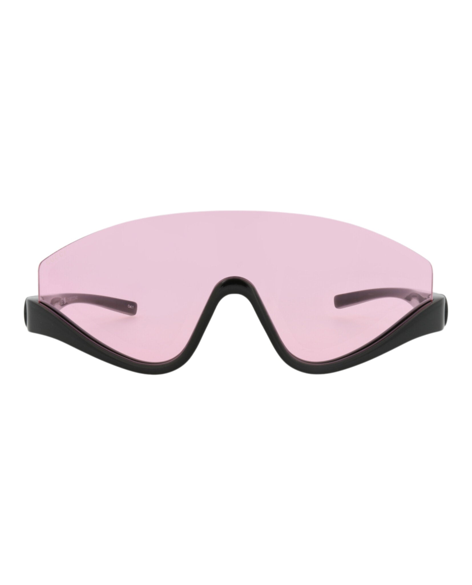 Gucci Gucci Womens Shield/Wrap Black Black Pink Fashion Designer Eyewear