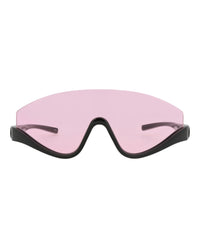 Gucci Gucci Womens Shield/Wrap Black Black Pink Fashion Designer Eyewear