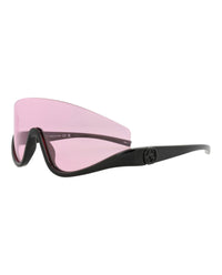 Gucci Gucci Womens Shield/Wrap Black Black Pink Fashion Designer Eyewear