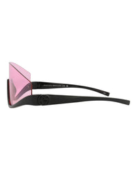 Gucci Gucci Womens Shield/Wrap Black Black Pink Fashion Designer Eyewear