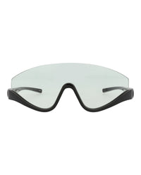 Gucci Gucci Womens Shield/Wrap Black Black Green Fashion Designer Eyewear