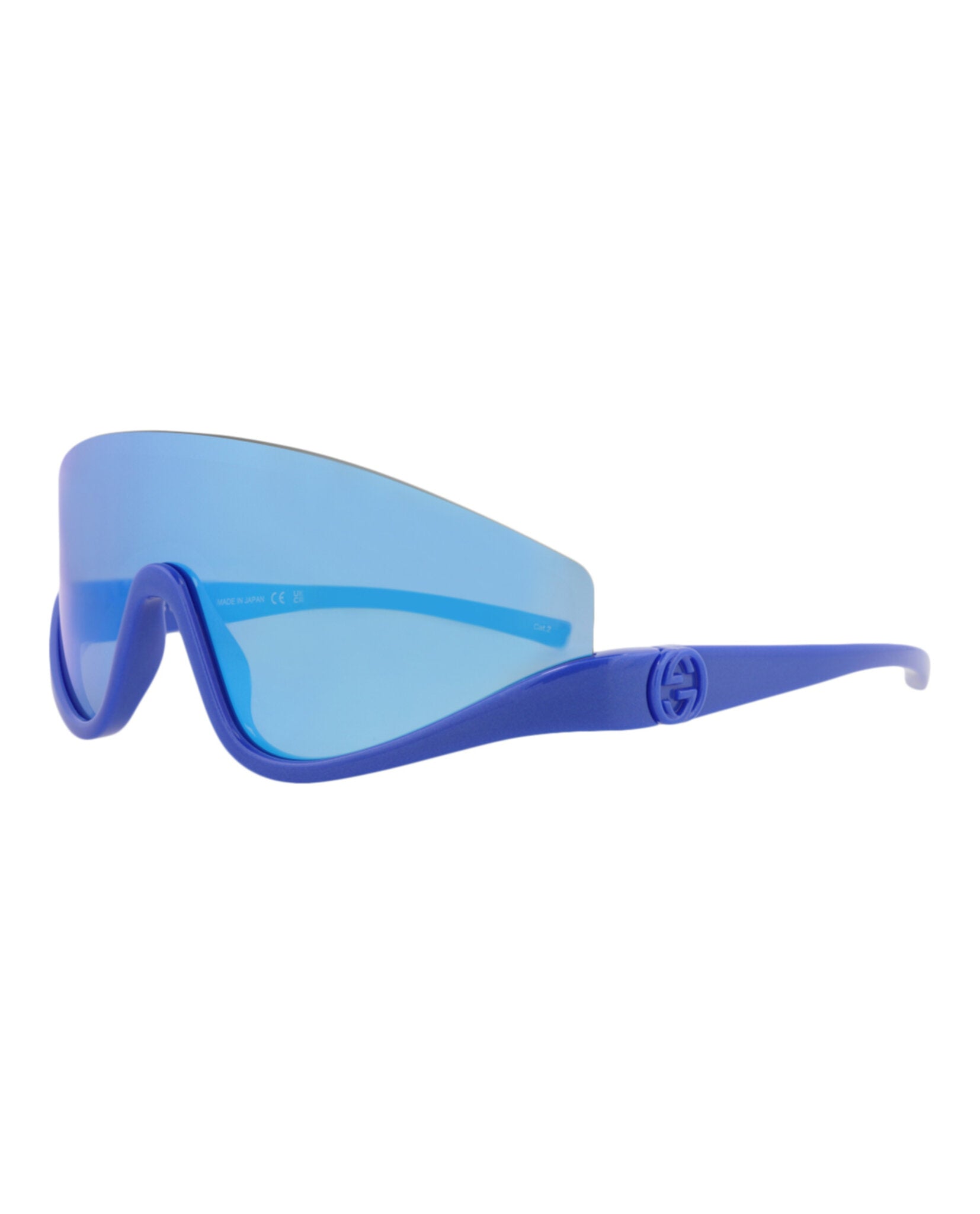 Gucci Womens Shield/Wrap Blue Blue Blue Fashion Designer Eyewear