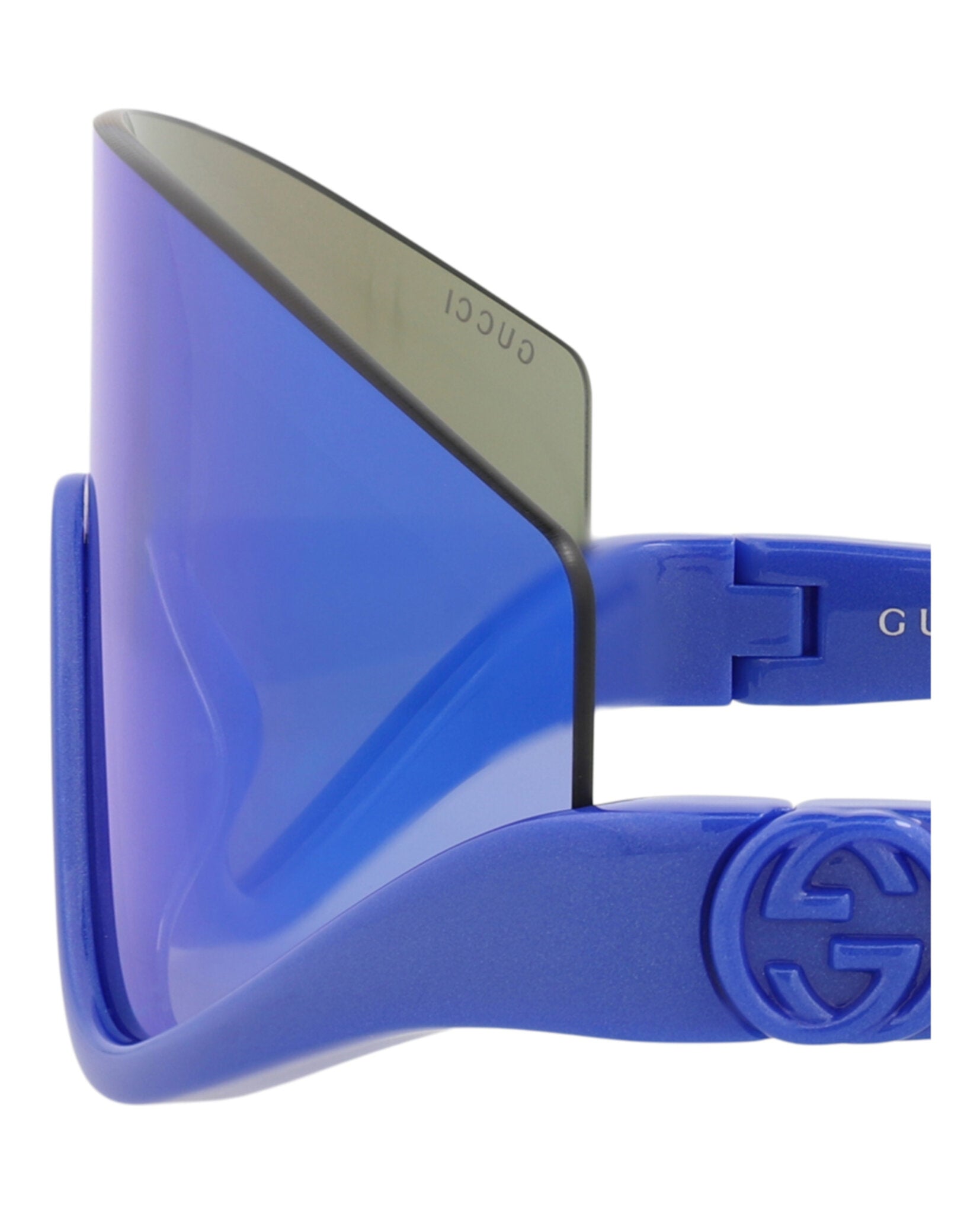 Gucci Womens Shield/Wrap Blue Blue Blue Fashion Designer Eyewear
