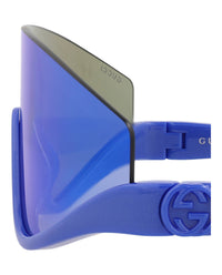 Gucci Womens Shield/Wrap Blue Blue Blue Fashion Designer Eyewear