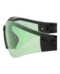 Gucci Womens Shield/Wrap Black Black Green Fashion Designer Eyewear