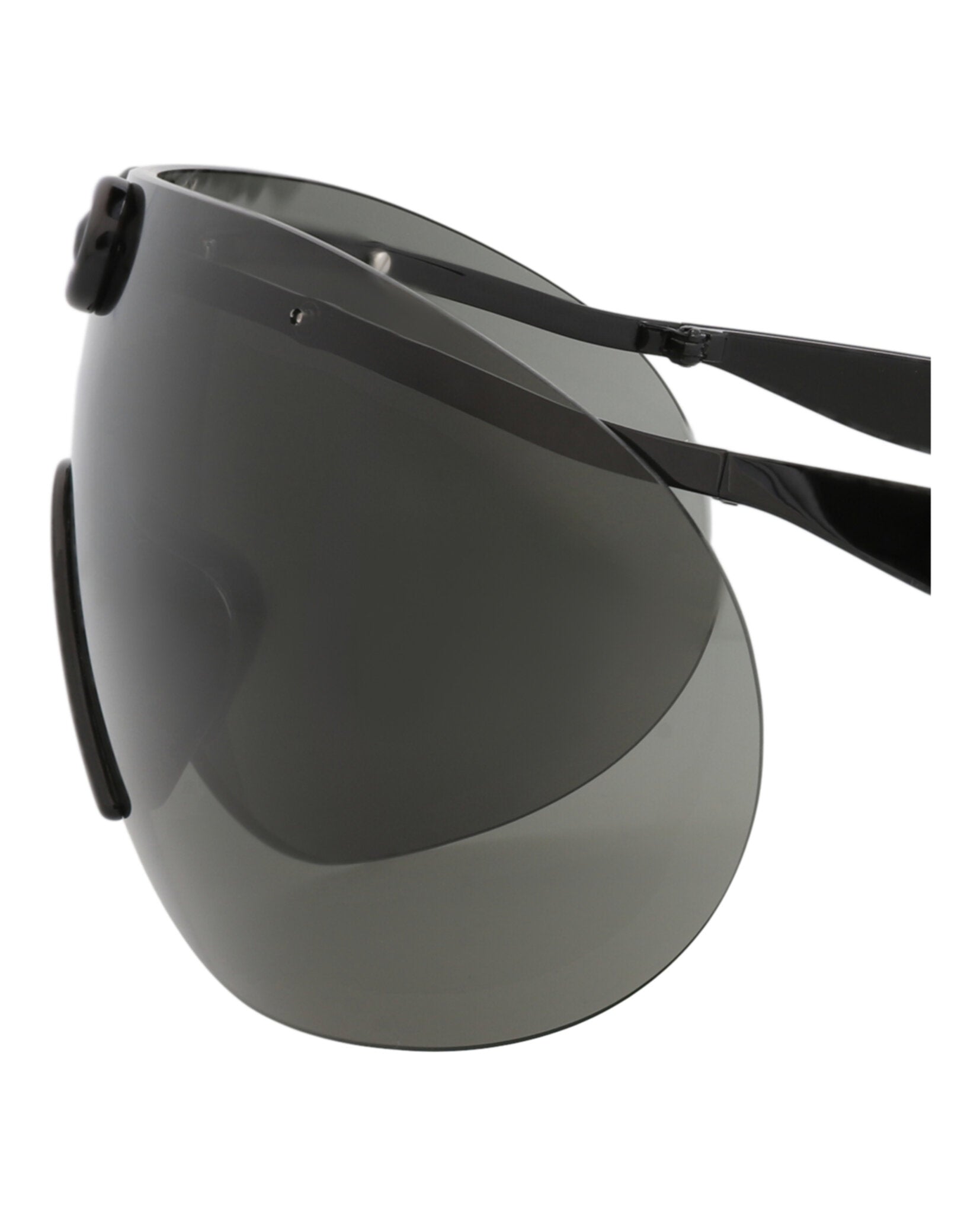 Gucci Mens Shield/Wrap Black Black Grey Fashion Designer Eyewear