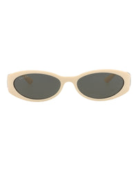 Gucci Gucci Womens Round/Oval Ivory Ivory Grey Fashion Designer Eyewear