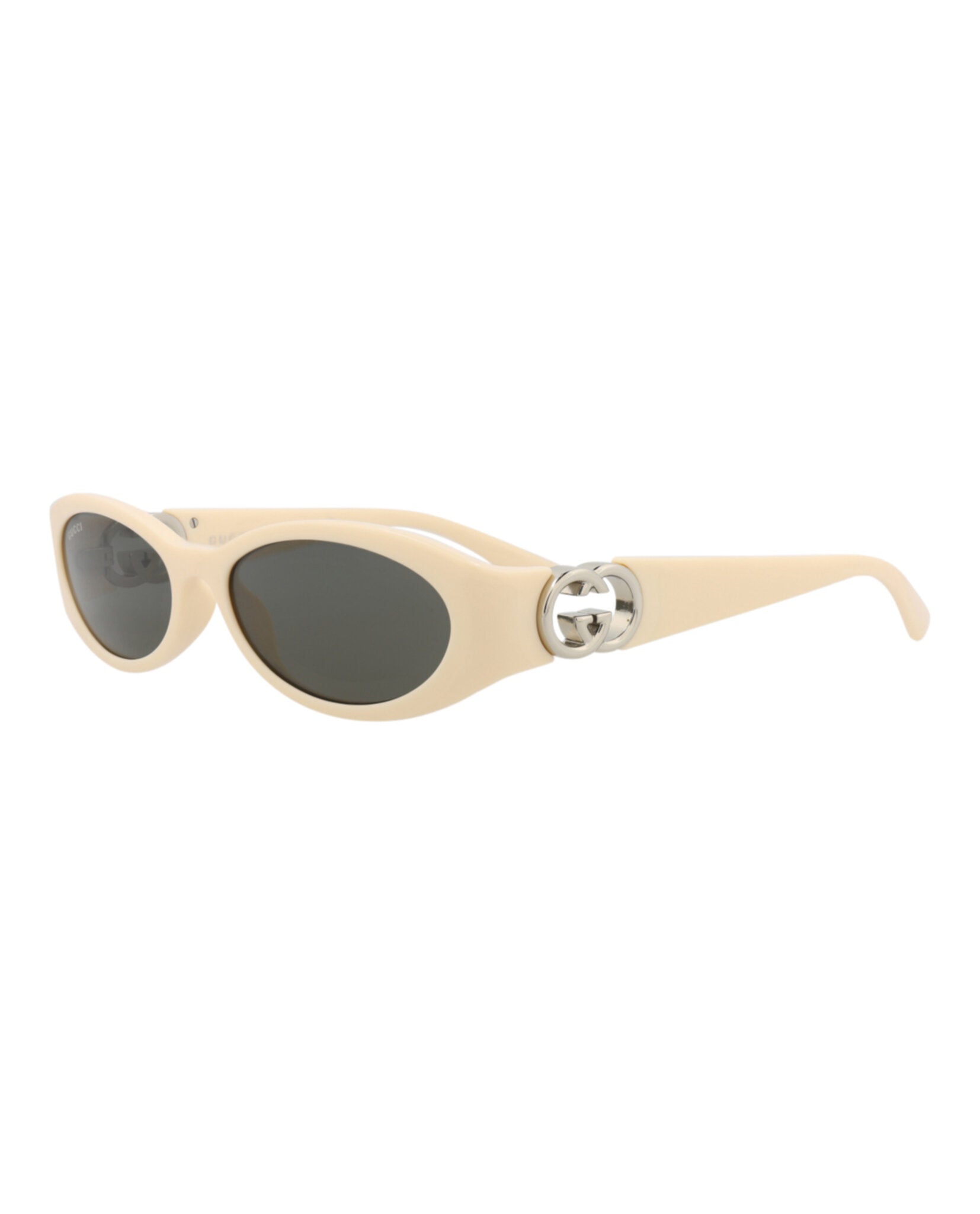 Gucci Gucci Womens Round/Oval Ivory Ivory Grey Fashion Designer Eyewear
