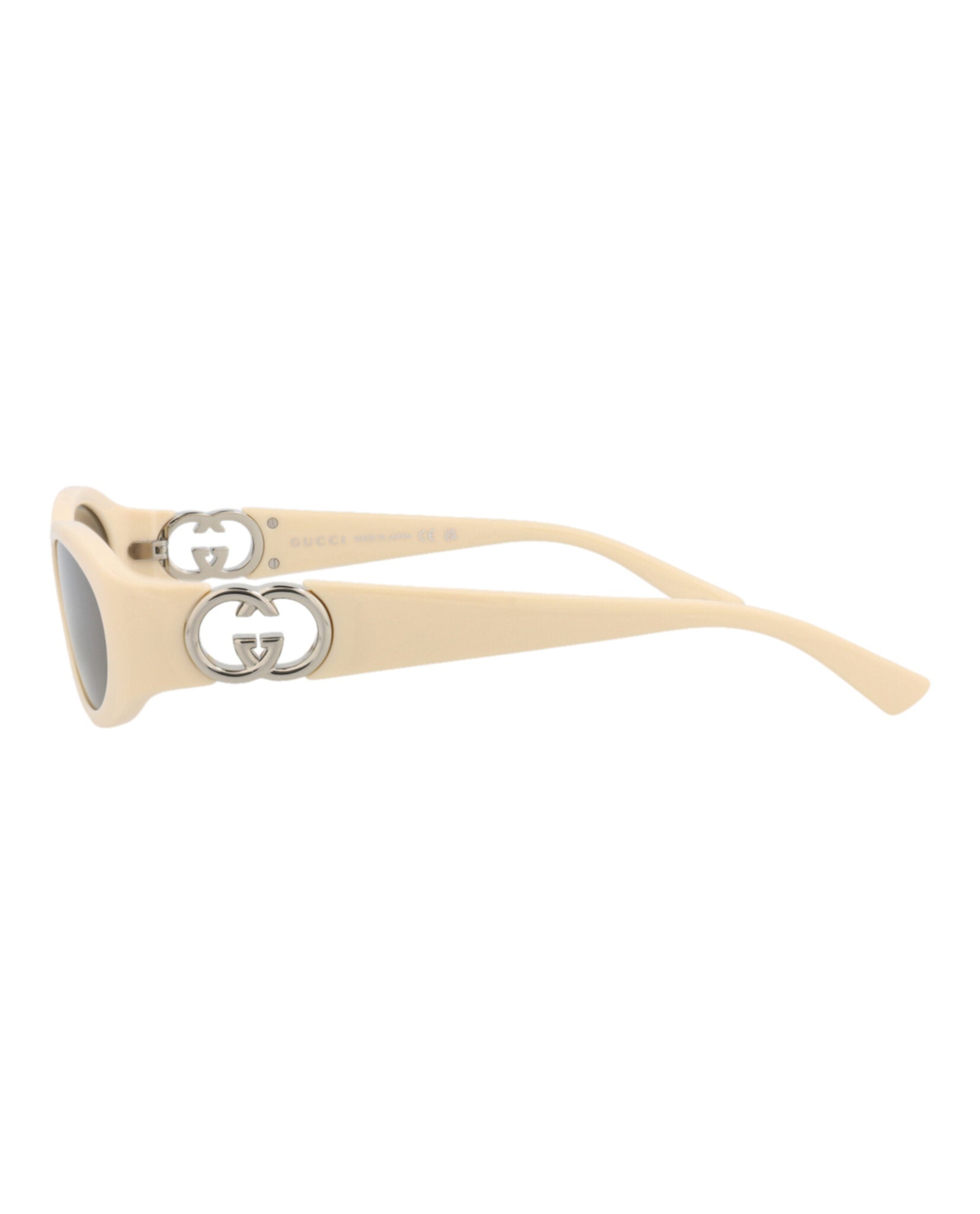 Gucci Gucci Womens Round/Oval Ivory Ivory Grey Fashion Designer Eyewear