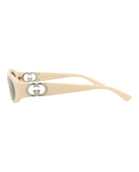 Gucci Gucci Womens Round/Oval Ivory Ivory Grey Fashion Designer Eyewear