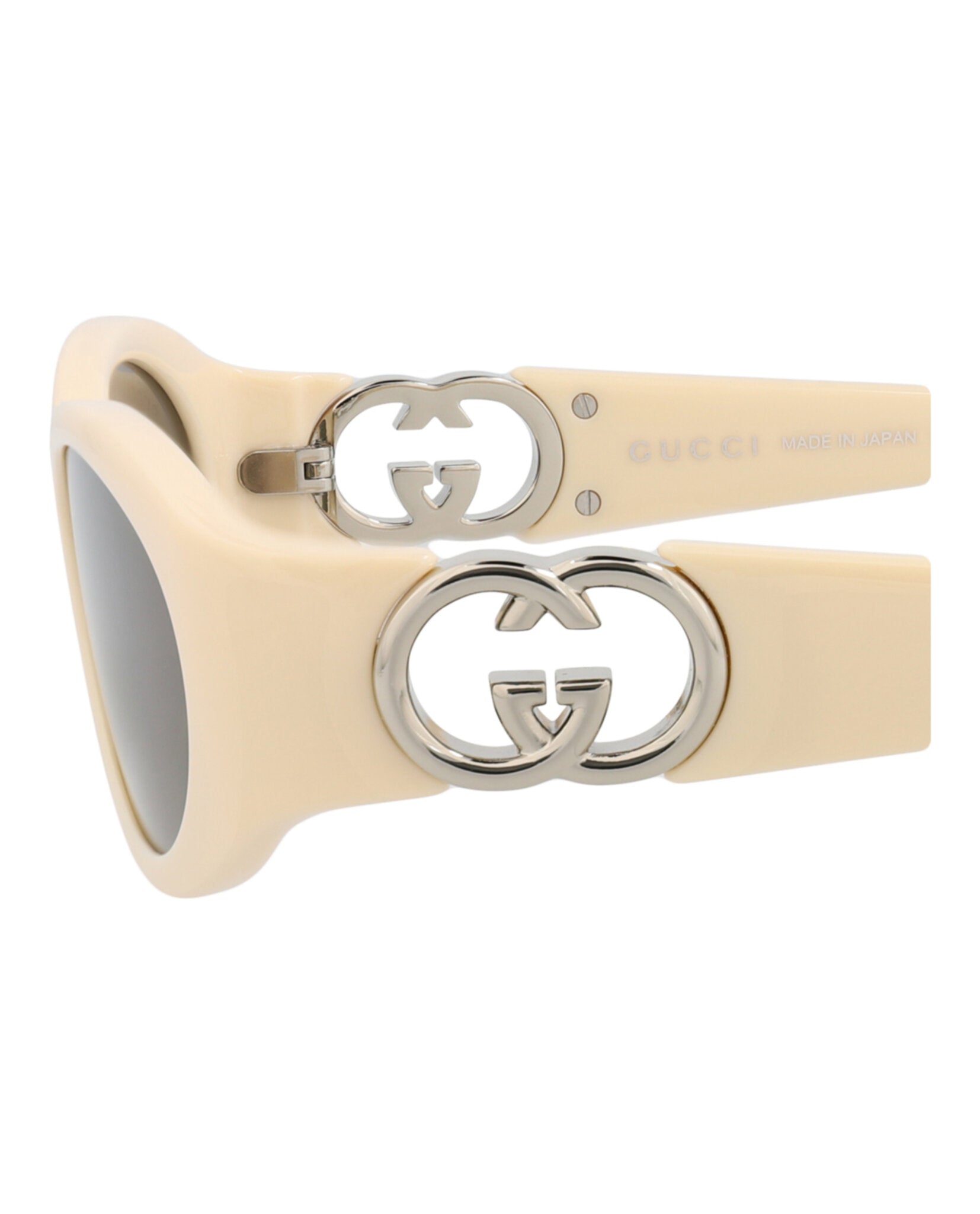 Gucci Gucci Womens Round/Oval Ivory Ivory Grey Fashion Designer Eyewear