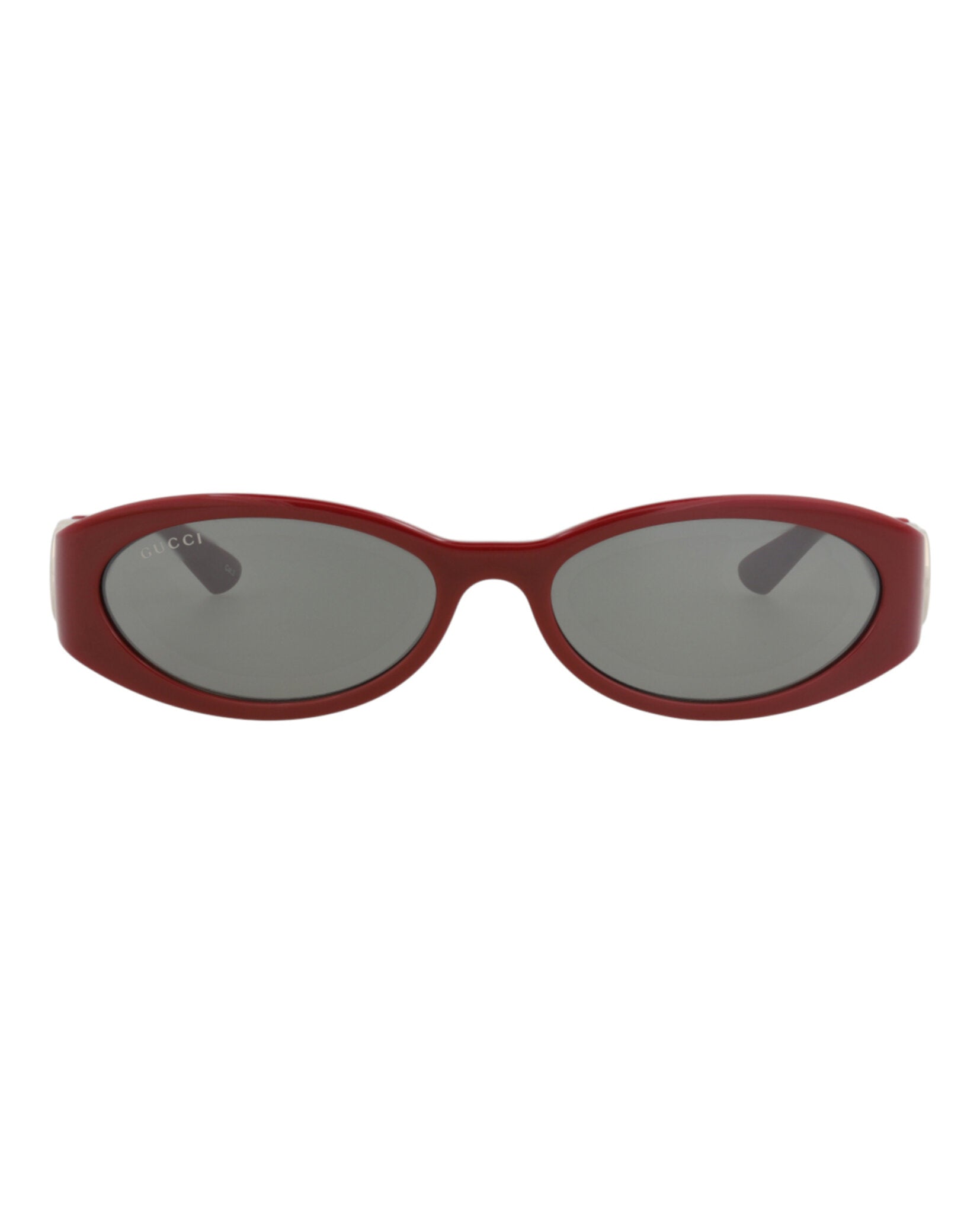Gucci Gucci Womens Round/Oval Burgundy Burgundy Grey Fashion Designer Eyewear