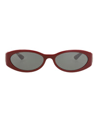 Gucci Gucci Womens Round/Oval Burgundy Burgundy Grey Fashion Designer Eyewear