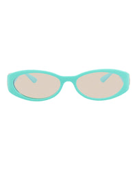 Gucci Gucci Womens Round/Oval Light Blue Light Blue Pink Fashion Designer Eyewear