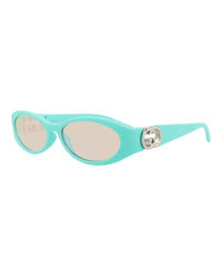 Gucci Gucci Womens Round/Oval Light Blue Light Blue Pink Fashion Designer Eyewear