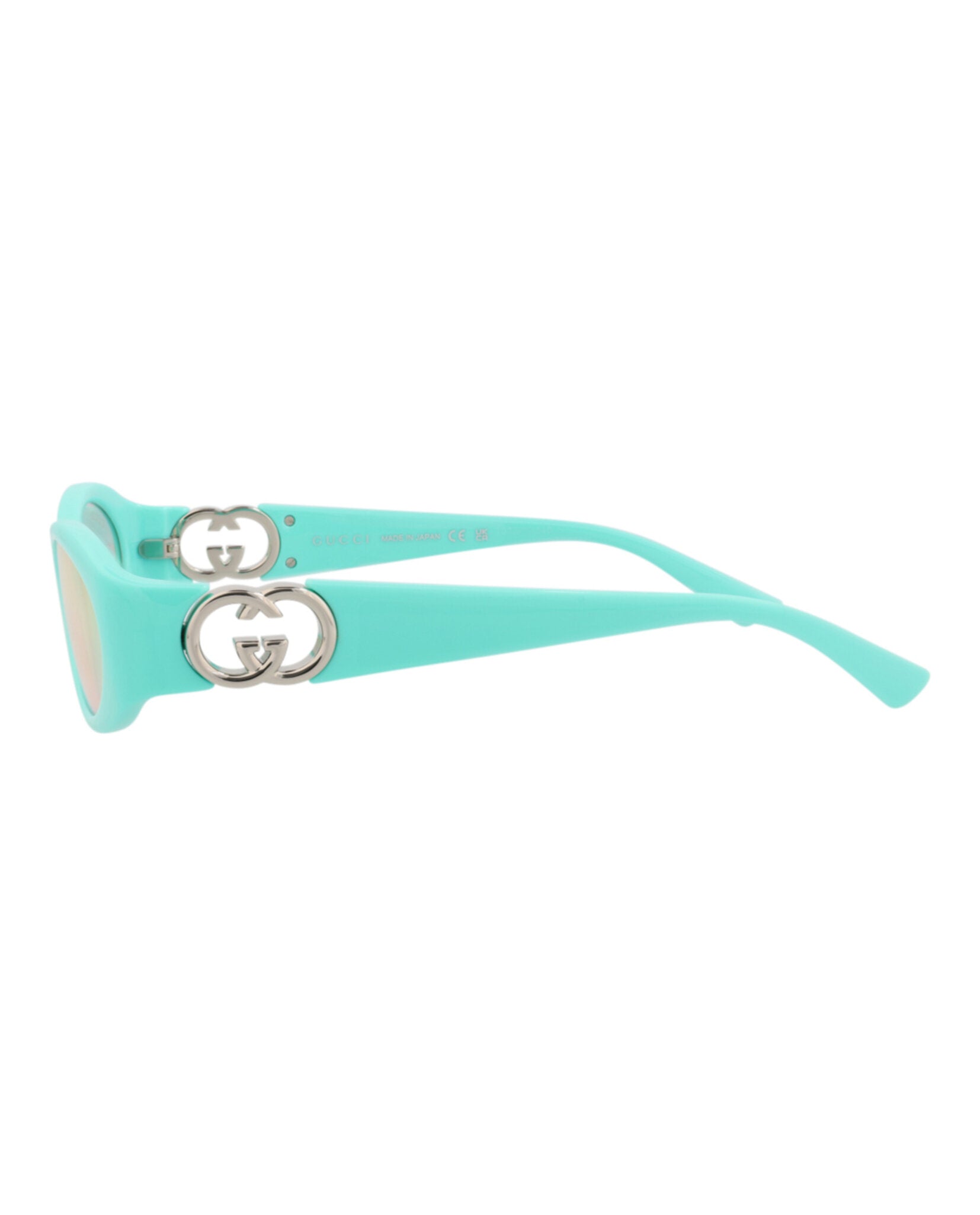 Gucci Gucci Womens Round/Oval Light Blue Light Blue Pink Fashion Designer Eyewear