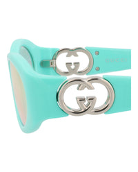 Gucci Gucci Womens Round/Oval Light Blue Light Blue Pink Fashion Designer Eyewear