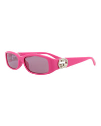 Gucci Womens Square/Rectangle Fuchsia Fuchsia Pink Fashion Designer Eyewear