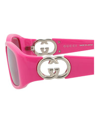 Gucci Womens Square/Rectangle Fuchsia Fuchsia Pink Fashion Designer Eyewear