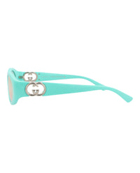 Gucci Womens Round/Oval Light Blue Light Blue Pink Fashion Designer Eyewear