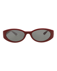 Gucci Womens Round/Oval Burgundy Burgundy Grey Fashion Designer Eyewear