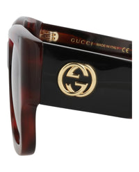 Gucci Gucci Womens Square/Rectangle Havana Havana Violet Fashion Designer Eyewear