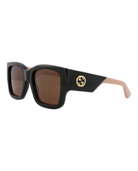 Gucci Gucci Womens Square/Rectangle Black Pink Brown Fashion Designer Eyewear