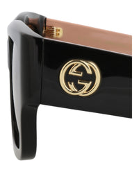 Gucci Gucci Womens Square/Rectangle Black Pink Brown Fashion Designer Eyewear
