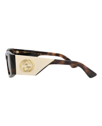 Gucci Gucci Womens Square/Rectangle Havana Havana Grey Fashion Designer Eyewear